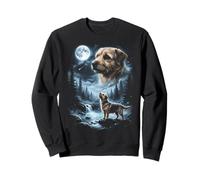 Norfolk Terrier Howling to the Moon Retro 90's Dog Sweatshirt