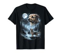 Norfolk Terrier Howling to the Moon Retro 90's Dog T-Shirt