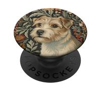 Norfolk Terrier Puppy Cute William Morris Style PopSockets Adhesive PopGrip