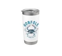 Norfolk Virginia Blue Crab Design Stainless Steel Insulated Tumbler