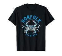 Norfolk Virginia Blue Crab Design T-Shirt