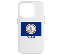 Norfolk Virginia USA Flag Souvenir Case for iPhone 14 Pro