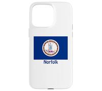 Norfolk Virginia USA Flag Souvenir Case for iPhone 15 Pro Max