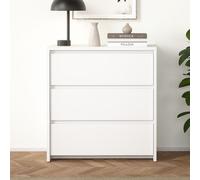 norfolk wooden chest of 3 drawers in white