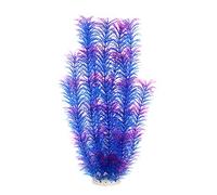 Norgail 21" Artificial Plastic Aquarium Plant, 1Pc - Purple-Blue, Ornament for Fish Tank Decoration