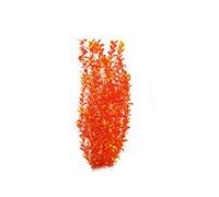 Norgail Large Freshwater Aquarium Plastic Plants Artificial Plant for Fish Tank Decoration Ornaments 25.5 Inches Tall Orange 1Pcs