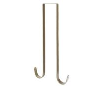 Norgail Over The Door Bronze Metal Double Wreath Hanger - Holds 2 Wreaths with This 2 Sided Hanger - Premium Sturdy Metal 12" L Bronze