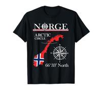 Norge Arctic Circle - Polar North Norway Norwegian Flag T-Shirt