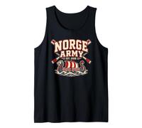 Norge Army Viking Boat Norway Pride Rowing Crew Design Tank Top