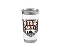 Norge Army Viking Ship Norway Pride Longship Nordic Design Stainless Steel Insulated Tumbler