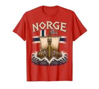 Norge Viking Longship Norway Flag Nordic Heritage T-Shirt