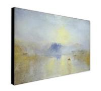 Norham Castle, Sunrise by J.M.W. Turner Wall Art - Wrapped Framed Canvas Wall Art (A3 [16 x 12 inch / 41 x 30 cm])