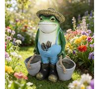 Norhogo 1 pcs Adorable Resin Frog Flower Pot Hugger Figurine