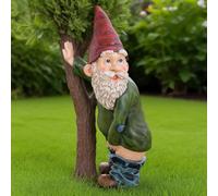Norhogo 1 pcs Garden Gnomes Ornaments, Naughty Gnomes for Lawn Ornaments, interesting Peeing Gnome, funny garden ornaments, Waterproof Resin Funny Garden Gnome Statue for Patio Yard Lawn Porch, 15cm