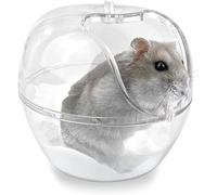 Norhogo 1 Piece Hamster Bathroom Toilet, Plastic Pet Bathtub, Hamster Bathtub, Plastic Transparent Hamster Washbasin, for Hamster, Gerbil, Chinchilla, Golden Silk Bear (L)