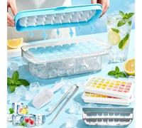 Norhogo 1 Set Reusable Blue Two-Layer Set Ice Cube Trays