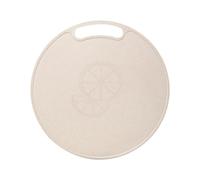 Norhogo 1 x 31 cm Plastic Round Chopping Board, Imitation Marble Plastic Chopping Board with Hanger, Non-Slip for Fruit, Vegetables, Kitchen, Household Helper, Beige