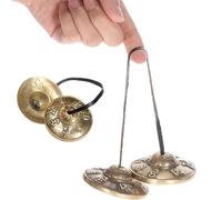 Norhogo 1pcs Tibetan Tingsha Cymbals Bells, Handcrafted Tibetan Meditation with Buddhist Symbols, Yoga Meditation Chimes, 2.6in/6.5cm