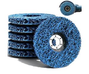 Norhogo 6PCS 115mm 4.5inch Strip Discs for Angle Grinder, Durable Poly Paint Removal Disc, Strip Discs Stripping Wheel, flap disc for Angle Grinder Remove Paint Coating Rust Welds Oxidation, Blue