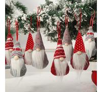 Norhogo 8Pcs Christmas Tree Hanging Gnomes,16 x 7cm