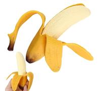 Norhogo Banana Squishy Toy, Yellow Bananas Elastic Simulation Squeezing, Stretchy Soft Bananas Ornaments Antistress, realistic banana squishy for Adults Office Desk Squeeze Toys for Kids