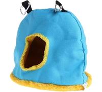 Norhogo Bird Bed Parrots Warm Bird Winter Nest House, Winter Warm Bird Nest House Hut Nest House Bed Hammock Pet Bird Round Hanging for Small Pets Woodpecker Cuckoo, S (Blue)