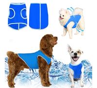 Norhogo Breathable Mesh Ice Vest, cool vests for dogs, pet cooling jacket, dog cooling vest, Breathable Puppy Cool Vest with Velcro Harness, Dog Cooling Jacket for Outdoor Hiking Training, Blue, M