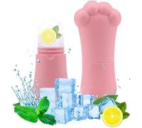 Norhogo Cat Paw Ice Face Roller, Face Reusable Ice Roller Silicone Roller Face Massager for Eye Swelling, Icy the Skin, Removes Fine Lines, Reduces Pores (Pink)