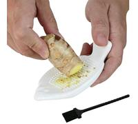 Norhogo Ceramic Grater, Ceramic Ginger Grater, Supplied with Brush, Garlic Grater, Fruit Grater, Vegetable Grater, Wasa Grater for Ginger, Garlic, Onion (Fish-shaped)