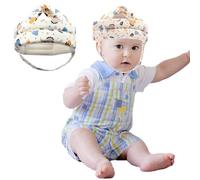 Norhogo First Steps Helmet, Adjustable Helmet, Child Safety Hat Made of Shockproof Cotton for Running and Crawling, Blue Dinosaur