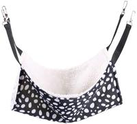 Norhogo Hamster Hammock Pet Hammock Cage Cat, Small Animal Hammock for Mice, Rats, Chinchilla, Guinea Pigs, Ferrets, Kittens, Cats, Rabbits (Black and White Dot)