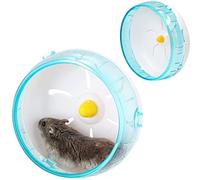 Norhogo Hamster Wheel, 12 cm Acrylic Plastic Super Silent Racing Wheel for Syrian Dwarf Hamsters, Gerbils, Mice or other Small Pets (Blue)
