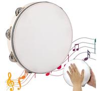 Norhogo Hand Held Tambourine Drum, tambourine, tambourines for adults professional, mini tambourine, tambourine bells, Musical Instruments for Church KTV Party Educational, tambourine 8 inch