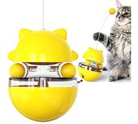 Norhogo Interactive Cat Toy for Cats, Cat Intelligence Toy, Intelligence Cat Toy, Toy Balls for Slow Feeding, Training, Food Search (Yellow)