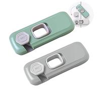 Norhogo Pack of 2 Fridge, Child Safety Window Handle Without Double Insurance, Baby Drawer Lock, for Cupboard, Drawers, for Cupboards, Refrigerator