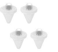 Norhogo Pack of 4 Aquarium Red Worm Cones Feeding with Suction Cups Live Frozen Fish Feeder that Live Food Scattered in the Aquarium or Eaten After Sinking to the Ground