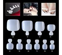Norhogo Pack of 500 Full False Nail Tips Toenails Tips Natural Full Acrylic False Nail Tips Nail Art Pointed False Nails DIY 10 Sizes (White)