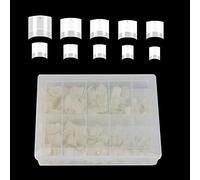 Norhogo Pack of 500 Nail Art Square Nails, Short Natural False Nails, Half Cover, French False Nails, Square Flat Nail Tips for Professional Salon and Home Use