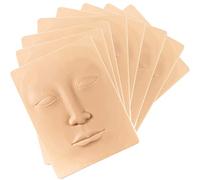 Norhogo Pack of 8 Silicone Blank Tattoo Practice Skin Face Microblading Eyebrow Eyelid Tattoo Practice Skin Sheet Double Sides Blank Tattoo Practice Skin / Artificial Skin for Face
