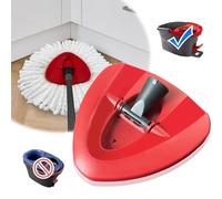 Norhogo Red Spin Mop Replacement Base Head for Viledas Mop, Suitable for O-Cedar rotary mop base parts mop head accessories plastic disc triangular disc, 15.5 * 16 * 5cm