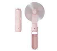 NORHOM Hand Held Fan, Portable USB Rechargeable Mini Handheld Cooling Device, Folding Design, Battery Driven With Mobile Power Supply for Home Travel Outdoor (Pink)