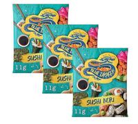 Nori Sheets Bundle Containing Blue Drogon Nori Sheets for Sushi Making, 3 x 11g Packs