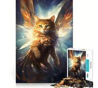 Noria Cat Guardian 1000 Piece Jigsaw Puzzles for Teenagers Jigsaw Smart Game Warm Time Image Assembly Lovely Gift (50x75cm)