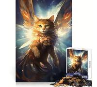 Noria Cat Guardian 1000 Piece Jigsaw Puzzles for Teenagers Jigsaw Smart Game Warm Time Image Assembly Lovely Gift (50x75cm)