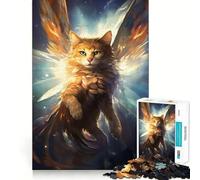 Noria Cat Guardian Jigsaw Puzzles for Adults 1000 Pieces Fine Logic Toy Casual Relax Neat Edge Fine Art Piece (38x26cm)