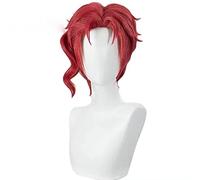 Noriaki Kakyoin Wig Jojo Bizarre Adventure Cosplay Men Red Wig Cosplay Anime Cosplay Wig Heat Resistant Synthetic Wigs Halloween