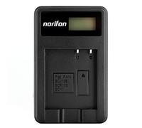 Norifon DMW-BCJ13 LCD USB Charger for Panasonic Lumix DMC-LX5, Lumix DMC-LX5GK, DMC-LX5K, DMC-LX5W, DMC-LX7, DMC-LX7GK, DMC-LX7K, DMC-LX7W Camera and More