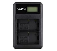 Norifon DMW-BLF19 Dual Channel LCD USB Charger for Panasonic Lumix DMC-GH3, DMC-GH3A, DMC-GH3AGK, DMC-GH3GK, DMC-GH3H, DMC-GH3HGK, DMC-GH3KBODY, DMC-GH4, DMC-GH4A, DMC-GH4H Camera and More