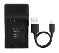 Norifon EN-EL20 USB Charger for Nikon 1 AW1, 1 J1, 1 J2, 1 J3, 1 J4, 1 S1, 1 S2, 1 V3, Coolpix A Camera and More