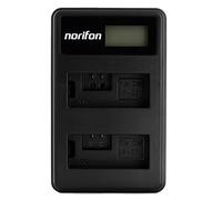 Norifon LP-E5 Dual Channel LCD USB Charger for Canon EOS 1000D, EOS 450D, EOS 500D, EOS Kiss F, EOS Kiss X2, EOS Kiss X3, EOS Rebel T1i, EOS Rebel XS, EOS Rebel Xsi Camera and More
